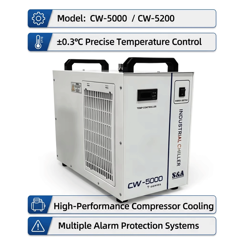 CW5000 CW5200 CW6000 S&A 1500W - Laser Industrial Chiller 评论和价格