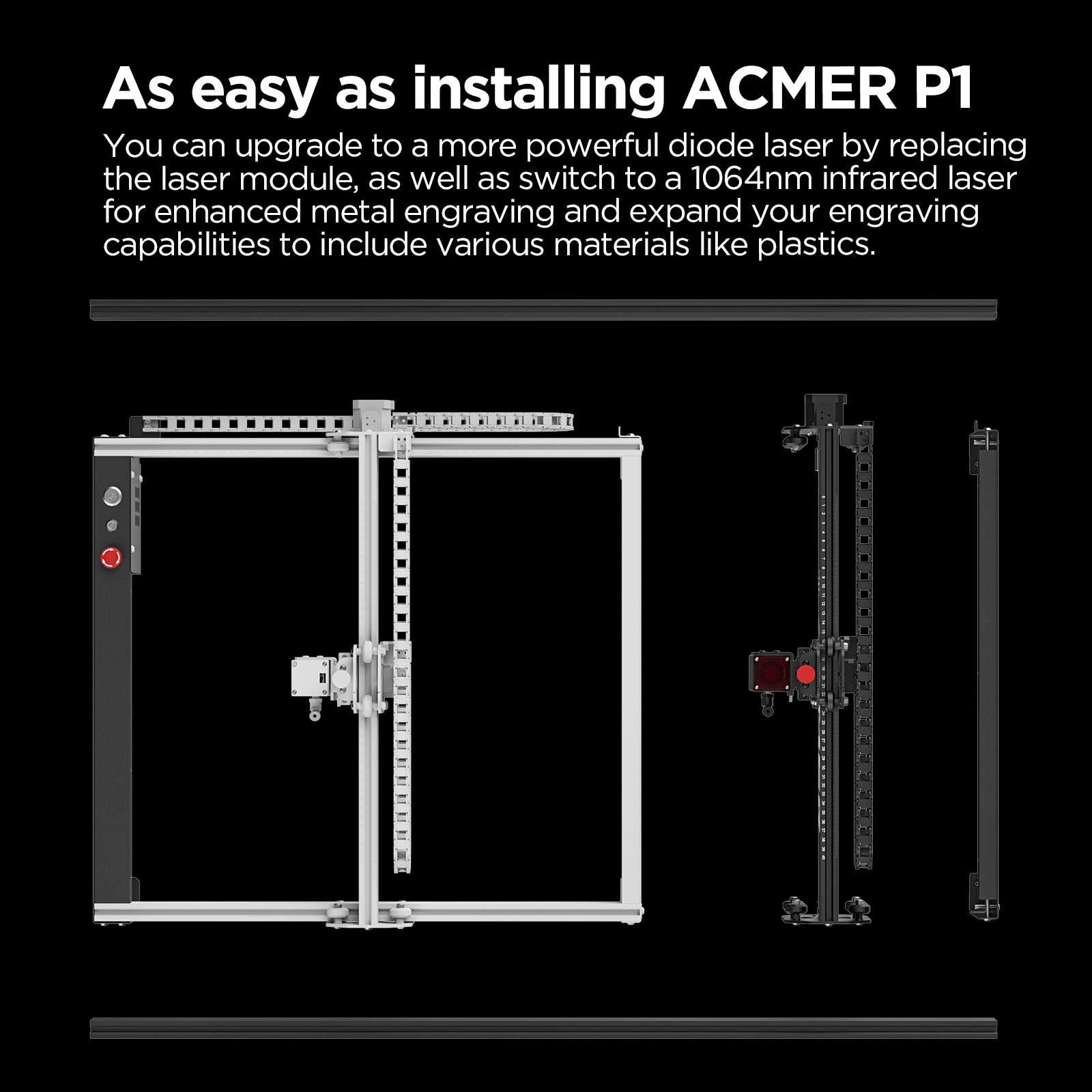 P1 L60 DIY Aluminum Extended F - Laser Marking Machine 评论和价格